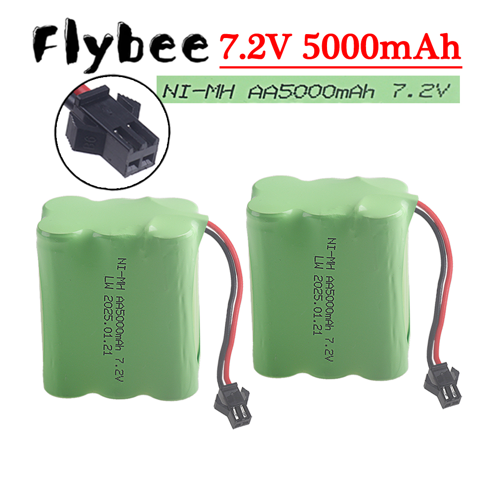 Rc Hobby Parts - (SM-2P Plug) 7.2V 5000mah NiMH Battery