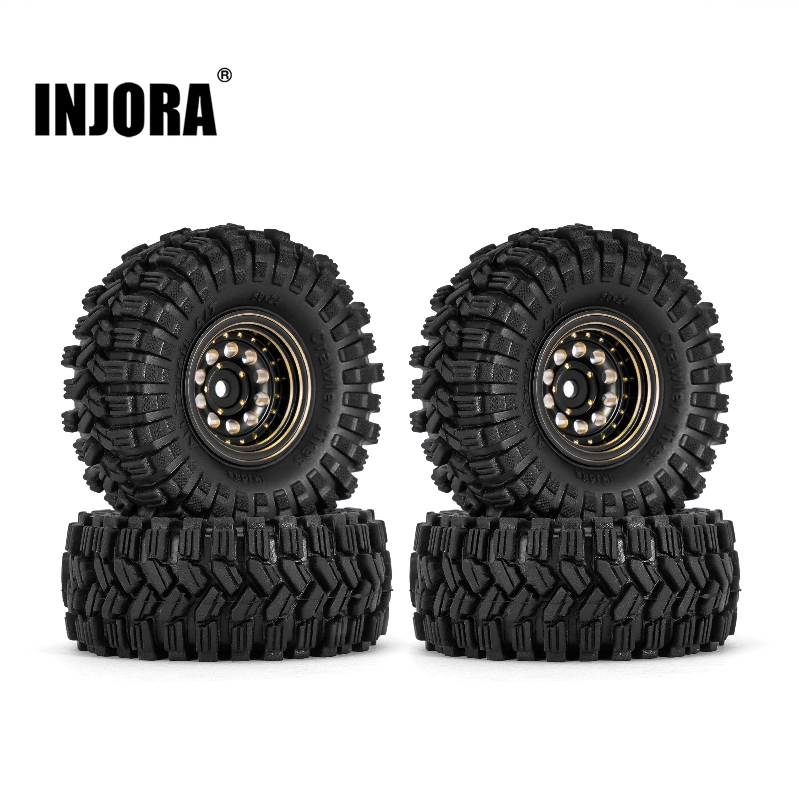 Rc Tire Foam Insert - INJORA черное покрытие, латунь, 1,0 дюйма,